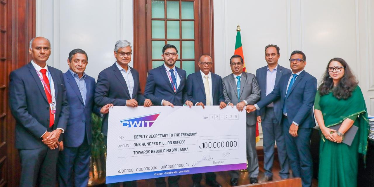 கொழும்பு மேற்கு சர்வதேச முனையம் 100 மில்லியன் ரூபாய் நன்கொடை