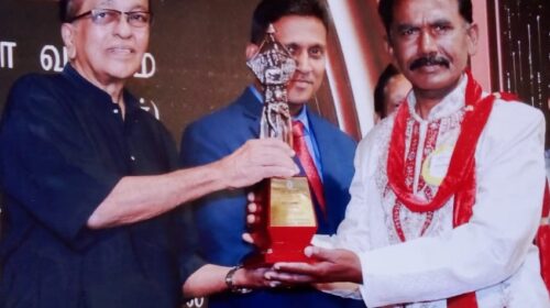 மண்ணின் மைந்தர் மலையக வாசுதேவன் கலாபூசணம் விருது பெற்றார்