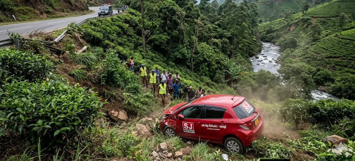 பலாங்கொடை -ஹற்றன் வீதியில் பள்ளத்தில் கார் வீழ்ந்து ஒருவர் உயிரிழப்பு