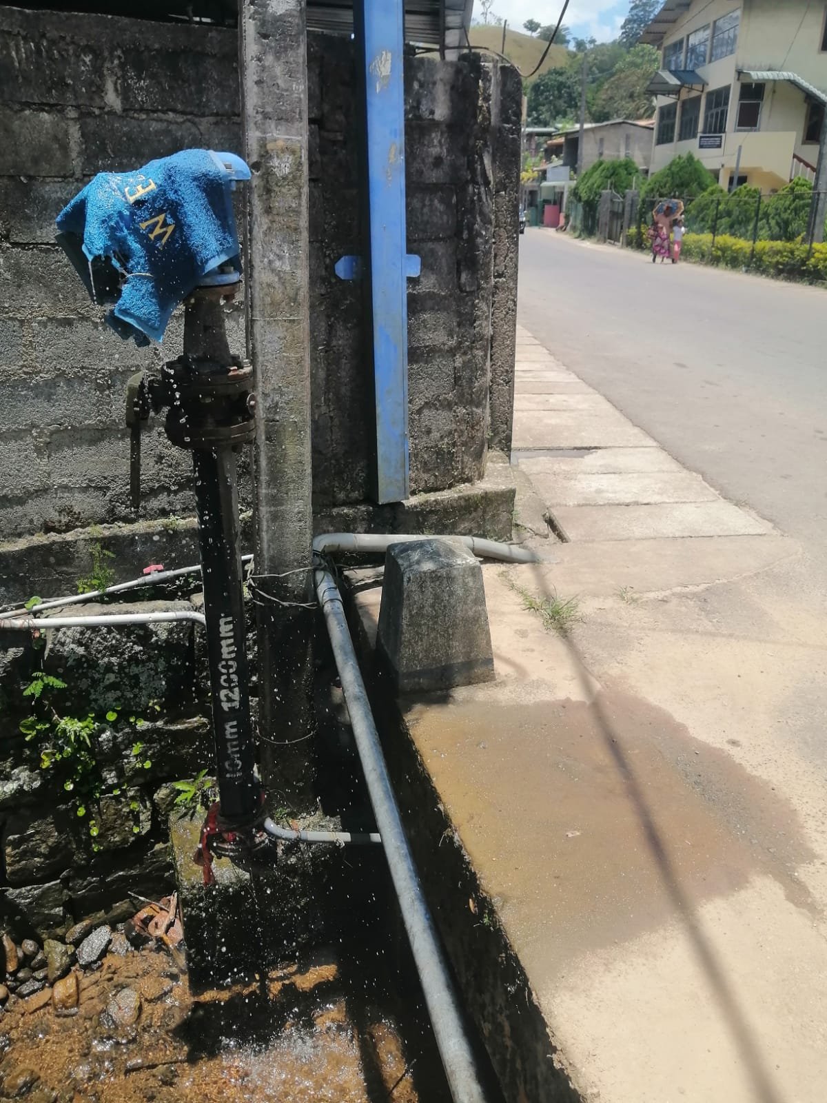 தன் குழாயில் நீர் கசிவதைக் கண்டு கொள்ளாத நீர் வழங்கல் சபை!