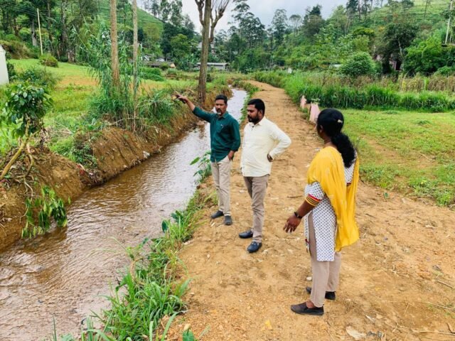 தலவாக்கலை ட்ரூப் வாய்க்கால் அகலிப்பு ஆரம்பித்துவைப்பு